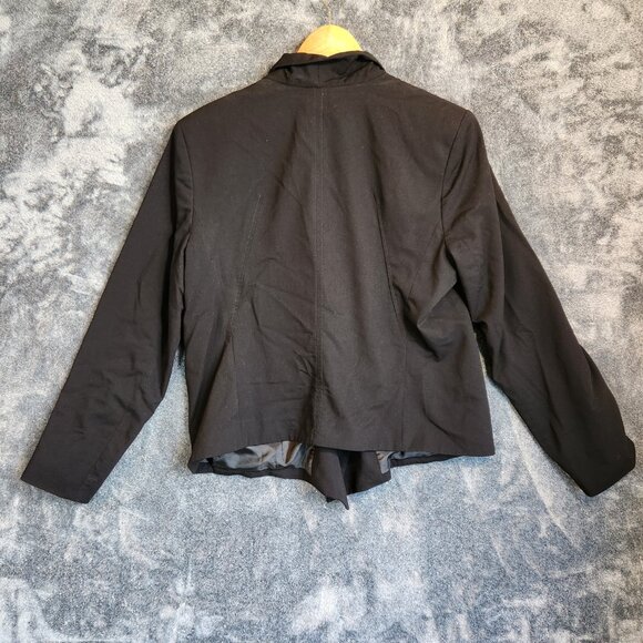 Robert Rodriguez Women’s Blazer 16 Black Zipper Pockets Buttons Jacket Formal - Picture 8 of 13